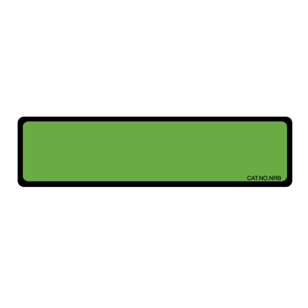 Nevs Blank Chart Labels 1-3/8" x 5-3/8" Green w/Black NRB-GREEN - main